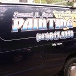 Mobile advertising! Vehicle lettering for your Maine business.
