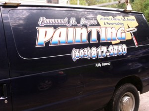Vehicle lettering for maine and new hampshire contractors